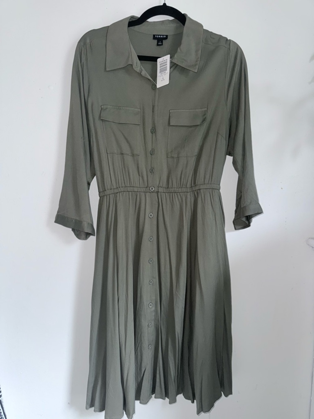 NWT TORRID Mini Challis Shirt Dress Size 1X - Picture 5 of 12